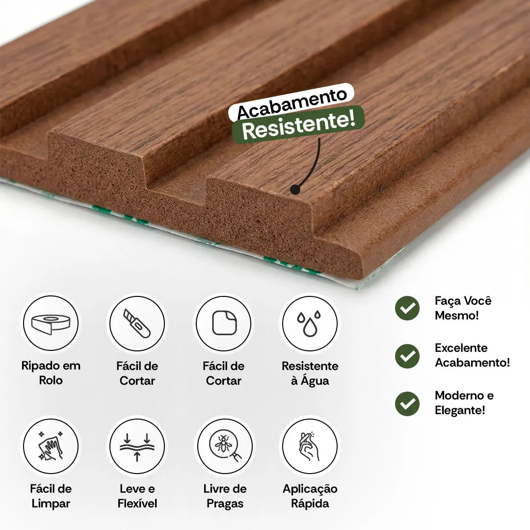 Kit Rolos de Paineis Ripados Autocolantes ARVO®