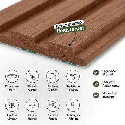 Kit Rolos de Paineis Ripados Autocolantes ARVO®